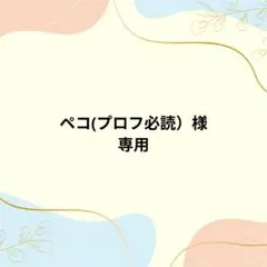 ペコ(プロフ必読）様