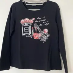 香水瓶ハイヒール柄カットソー