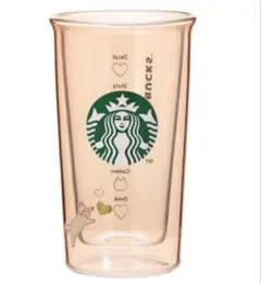 バレンタイン2025 耐熱ダブルウォールグラスベージュ 355ml ピンク