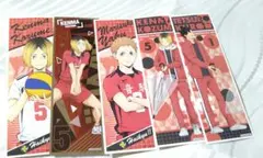 ハイキュー!! 音駒高校　孤爪研磨、 黒尾鉄朗、夜久衛輔 ロングステッカー 5枚