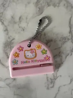 ハローキティカオハナ生地レア希少2002年 レア希少ハローキティカオハナ千鳥ピンク生地ハギレ布平成レトロ