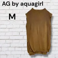 未使用　エージー バイ アクアガール　ノースリーブニット M ブラウン