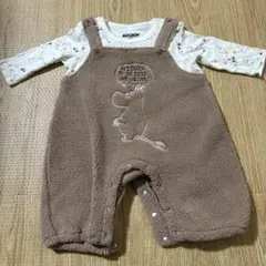 MOOMIN モコモコ長袖ロンパース ブラウン　70サイズ