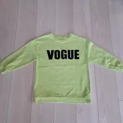 VOGUEロゴ入りライムグリーントレーナー