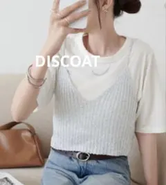 未使用【Discoat 速報】ラメニットキャミスパンコールビスチェのサムネイル