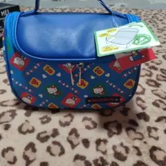 HELLO KITTY 中型化粧ポーチ 青