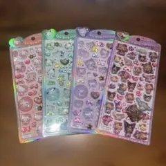 正規品 サンリオキャラクターズ うるちゅるポップシール 4枚セット