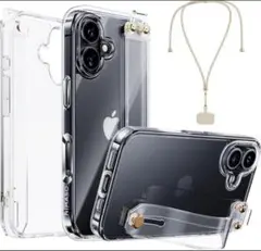 NIMASO クリアソフトケース ストラップ付きiPhone16
