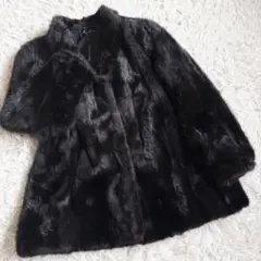 値下げ不可 サガ ミンクブラック ミンク×フォックス ファーケープ