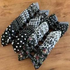 モノクロ柄　18個セット 犬用リボン　トリミングチョーカー　犬用チョーカー