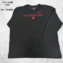 【NIKE】アメリカ古着 オハイオステイト ロンT 黒 XXLビッグサイズのサムネイル