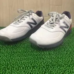 New Balance ゴルフシューズ ホワイト/ネイビー/レッド