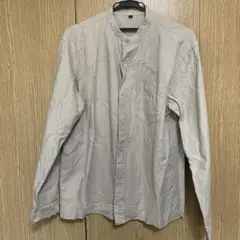無印良品 コットンバンドカラーシャツ Mサイズ ベージュ