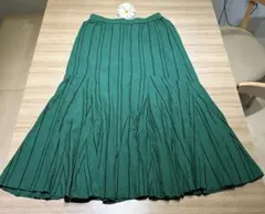 ★AMERICAN HOLIC★ストライプ柄 ★ロングスカート ★グリーン★L