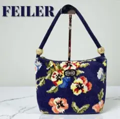 美品✨FEILER フェイラー ミニボストン ローランサン 花柄 シュニール