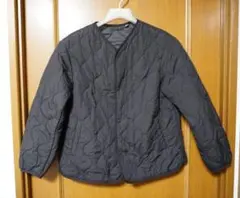 ユニクロ キッズ150 キルティングダウン 黒 中古 美品 ネームタグ切り取り
