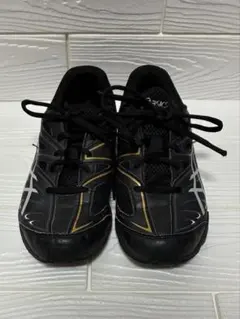 asics レーザービーム 22.5cm ブラック ゴールド スニーカー