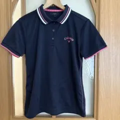 Callaway 半袖ポロシャツ 紺 ネイビー Lサイズ ピンク刺繍ロゴ