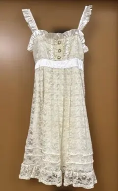 レア☆LIZ LISA キャミソールミニワンピース　総レース　アイボリー　M