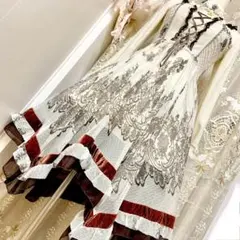 axes femme クラシカル刺繍チュールイレヘムワンピース　クラロリY2K