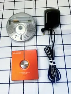 ジャンク品‼️KENWOOD ポータブルMDプレーヤー 本体 充電器付き 中古品