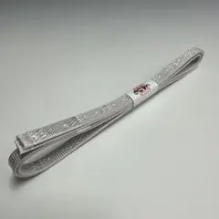 新品未使用品！！お洒落！！菱柄　正絹 三分紐　薄フジグレー