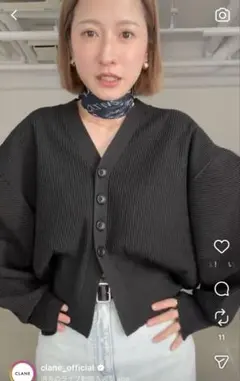 クラネ CURVED SLEEVE KNIT CARDIGANのサムネイル