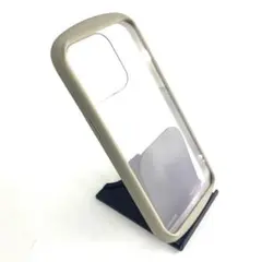 新品 iPhone13Pro 耐衝撃 ハイブリッド 背面クリア コールドグレー