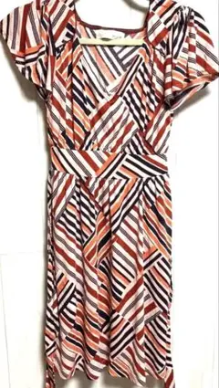 31 Sons de mode✨ストライプ 半袖ひざ丈ワンピース　未使用品