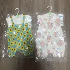 半袖ロンパース　女の子　2着セット　60cm70cm