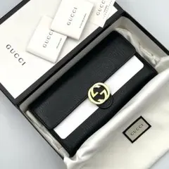 グッチ GUCCI 長財布 インターロッキングG ブラック×ブラックシルバー 2026年最新】インターロッキングg 財布の人気アイテム - メルカリ