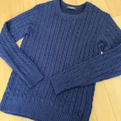 20日まで！SALENANO-UNIVERSE ネイビー ケーブル編みセーターS