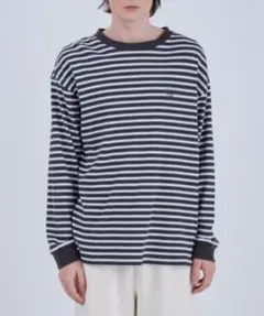 新品】searoomlynn♡ LogoマルチボーダールーズロンT ネイビー - メルカリ