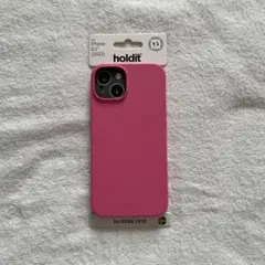 【holdit】iPhone13 スマホケース　シリコンケース ブライトピンク