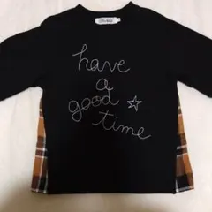 h/BOY ネルチェックレイヤードトレーナー サイズ120