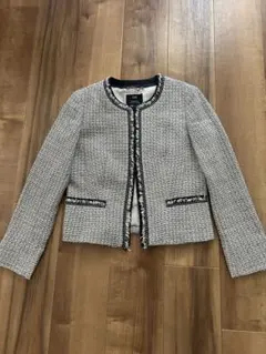 23区 ノーカラーツイードジャケット 38