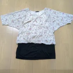 begum花柄トップス、カットソー、大きめサイズ