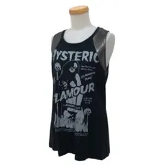 K318-26 HYSTERIC GLAMOUR ノースリーブ 黒 カットソー
