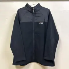 【美品】FILA フィラ　フリースジャケット ブラック L
