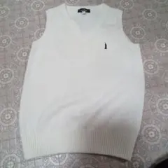 イーストボーイ ホワイト Vネック スクールベスト S