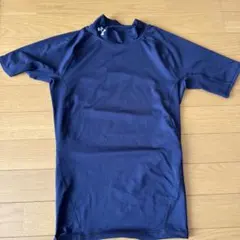 UNDER ARMOUR ハイネックアンダーシャツ 半袖 紺