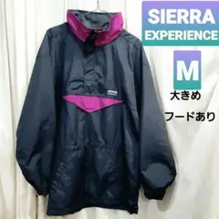 SIERRA EXPERIENCE ハーフジップパーカー アノラック M 黒紫