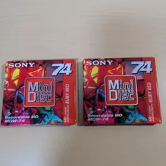 SONY MiniDisc MDW-74 未開封 2枚セット