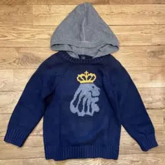 GAP ギャップキッズ　ニットパーカー　ネイビー　5years 110cm