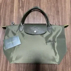 新品 ロンシャン プリアージュ S エッフェル塔刺繍 グリーン