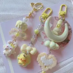 ❁⃘*.゜イエロー系キーホルダーの3点セット❁⃘*.゜ 推しカラー