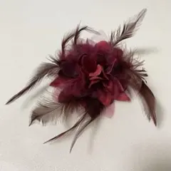 コサージュ フラワー ボルドー