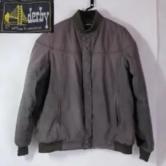 80s　ダービーオブサンフランシスコ　ダービージャケット　チャコールブラウン　L