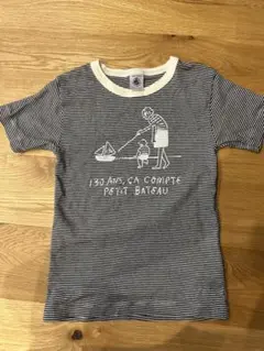 【美品】プチバトー　半袖　Tシャツ　ボーダー 6ans/116cm 長場雄のサムネイル