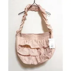 merry jenny 新品 ピンク くしゅくしゅショルダーフリルbag